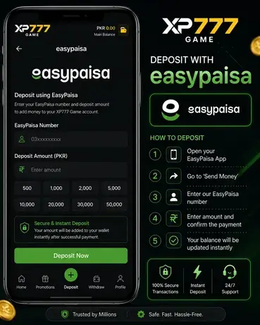 EasyPaisa payment method for XP777 Game