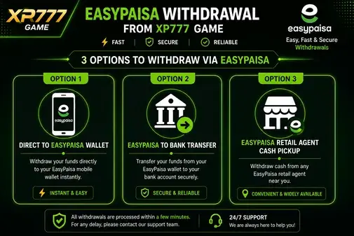 EasyPaisa withdrawal process in XP777 Game